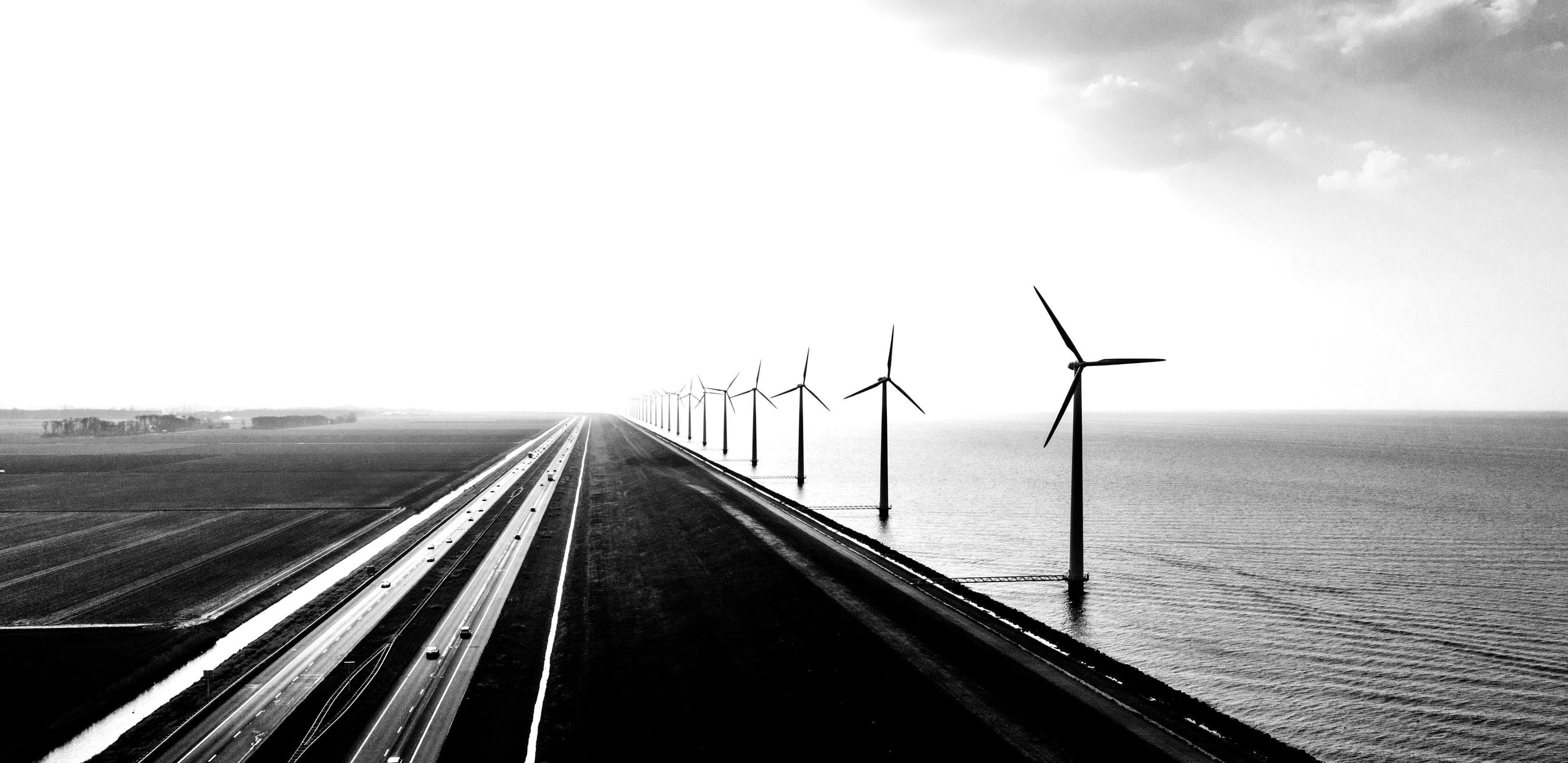 A dutch energy farm on the coast