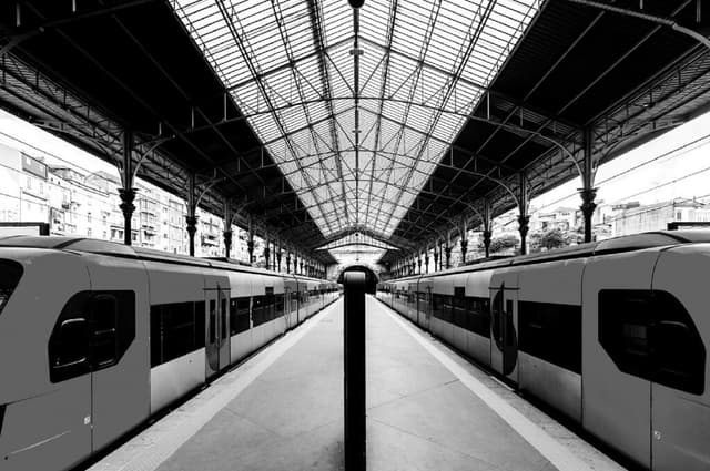 An empty train station