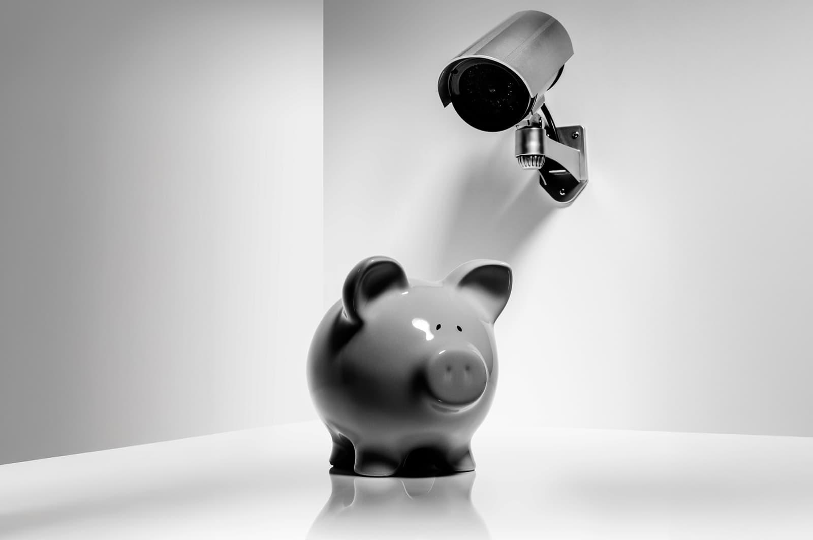 Piggy bank with camera